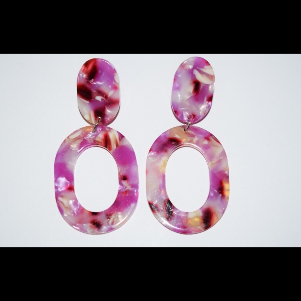 Acrylic dangle earrings